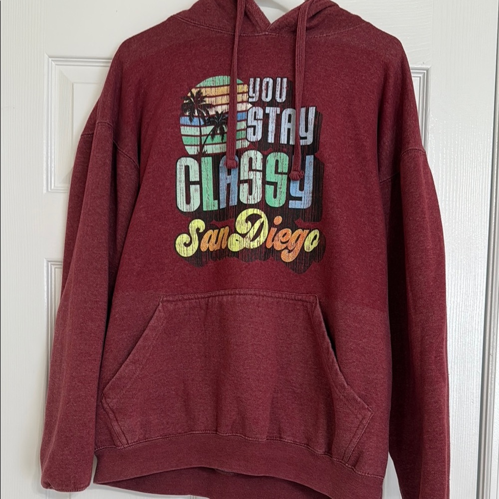 San Diego Graphic Maroon Hoodie